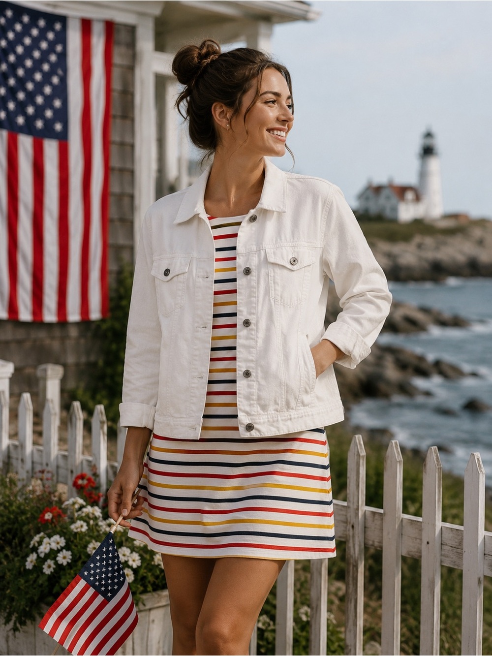 Jones New York White 100% Linen Jacket - Clean Casual Layer 3X summer beach